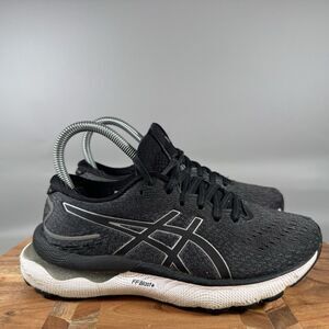 Asics Womens Gel Nimbus 24 Black Running Shoes Sneakers Size 5 Wide